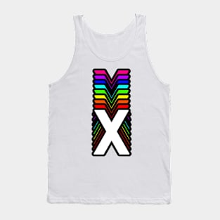 Rainbow Letter, X Tank Top